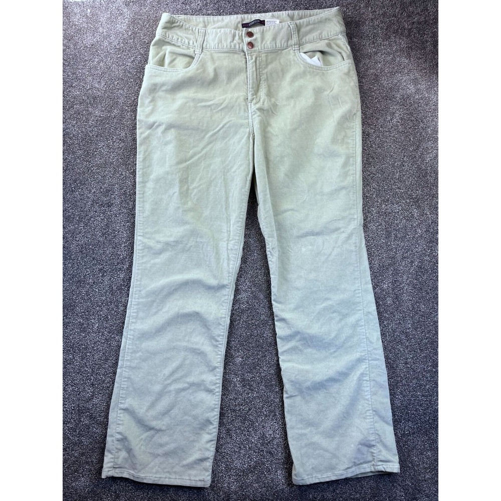 Vintage 90s Bill Blass light green high waisted corduroys ‎ Pants Size 14